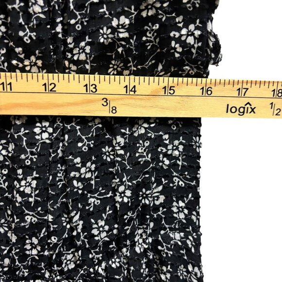 Madewel Womens Print-Mix Sheer-Sleeve Dress in Branch Floral - Picture 7 of 10